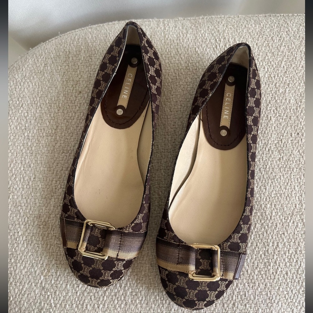 Celine Printed Ballet Flats Size 38 1️⃣7️⃣0️⃣